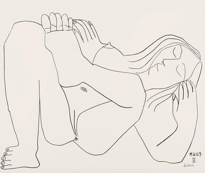 Pablo Picasso, Composition (Orozco 193-204), Au Baiser D'Avignon, Lithograph