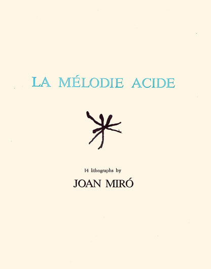 Joan Mir, Composition (Mourlot 1212-1225; Cramer 248), La Mlodie Acide, Lithograph