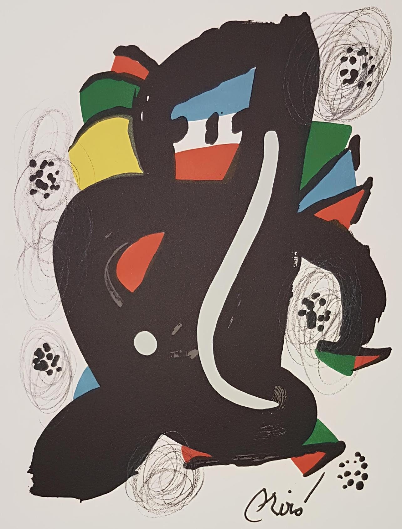 Joan Mir, Composition (Mourlot 1212-1225; Cramer 248), La Mlodie Acide, Lithograph