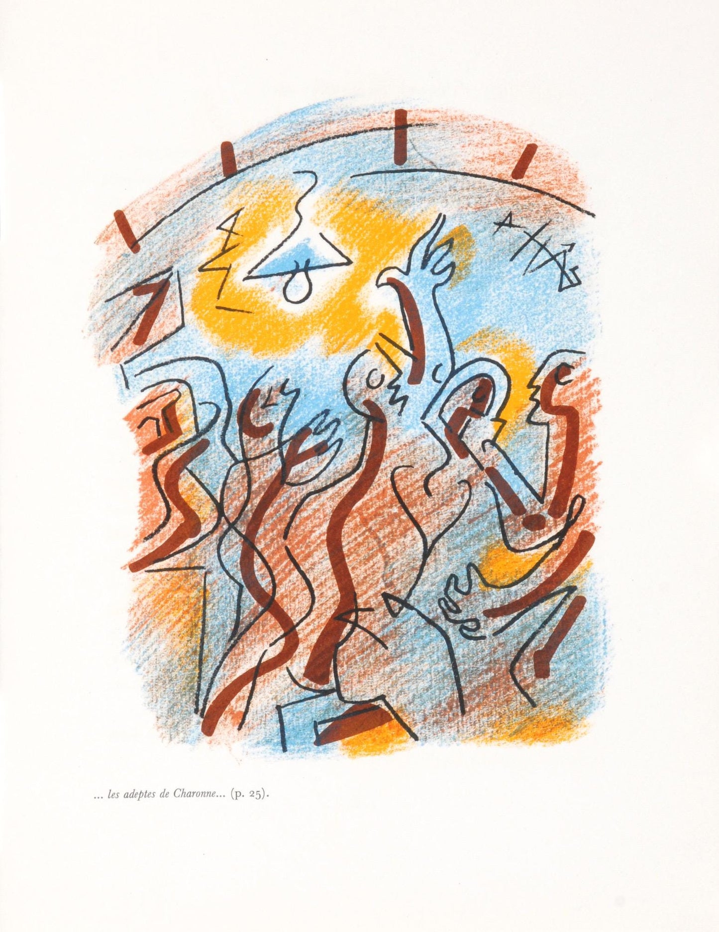 Andr Masson, Composition (Cramer 97), Une Toile De Craie, Lithograph
