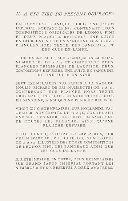 Lonor Fini, Composition, Histoire D'O, Lithograph