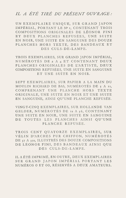 Lonor Fini, Composition, Histoire D'O, Lithograph