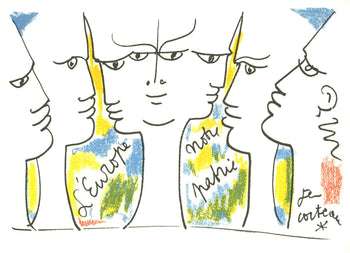 Jean Cocteau, Composition, Nous Croyons En L'Europe, Silkscreen
