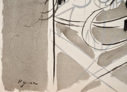 Douard Pignon, Composition, Arbres Et Voiles, Lithograph