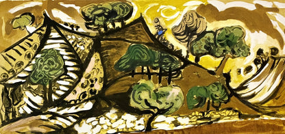 Douard Pignon, Composition, Arbres Et Voiles, Lithograph