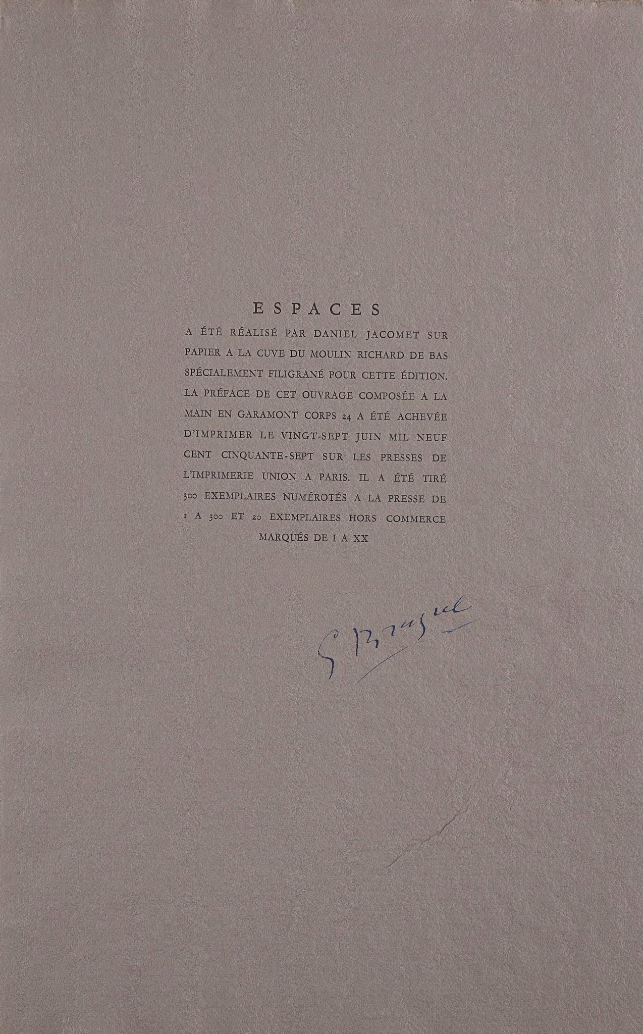 Georges Braque, Composition, Braque Espaces, 13 Dessins, Lavis, Aquarelles, Lithograph