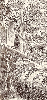 Louis Touchagues, Composition, Jours De Gloire, Histoire De La Libration De Paris, Etching
