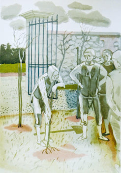 Maurice Brianchon, Le Vieillard Et Les Trois Jeunes, Vingt Fables De La Fontaine, Woodcut