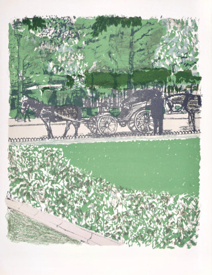 Maurice Brianchon, La Calche Dans Le Parc, Regards Sur Paris, Lithograph