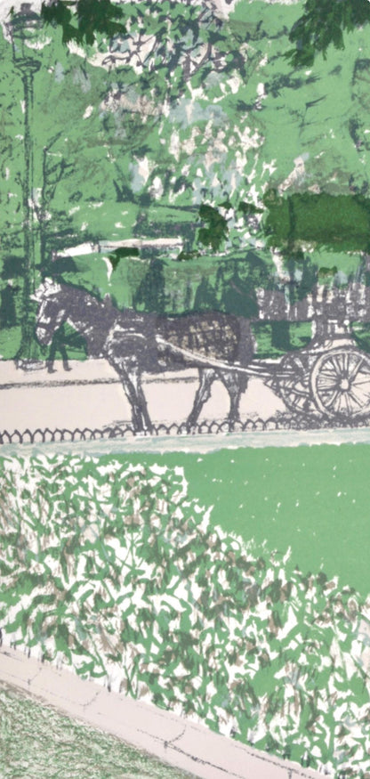 Maurice Brianchon, La Calche Dans Le Parc, Regards Sur Paris, Lithograph