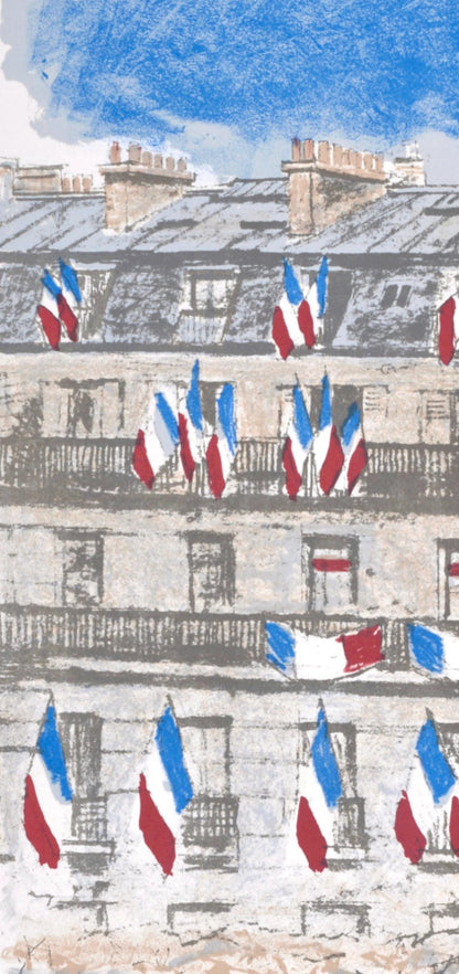 Maurice Brianchon, Le Tricolore, Regards Sur Paris, Lithograph
