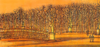 Jean Carzou, Les Tuileries, Regards Sur Paris, Lithograph