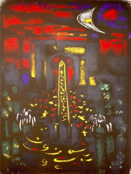 Andr Masson, Place De La Concorde Et L'Arc De Triomphe, Regards Sur Paris, Lithograph