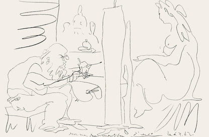 Pablo Picasso, Le Peintre Et Son Modle (Mourlot 355; Bloch 1036), Regards Sur Paris, Lithograph