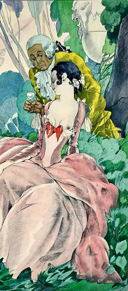 Umberto Brunelleschi, Composition, La Leon D'Amour Dans Un Parc, Lithograph