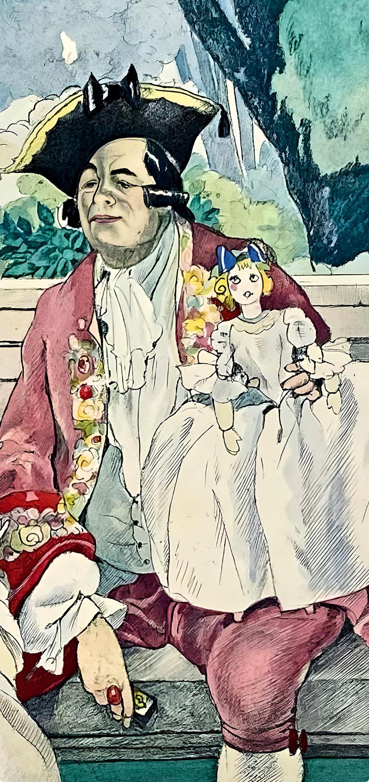 Umberto Brunelleschi, Composition, La Leon D'Amour Dans Un Parc, Lithograph