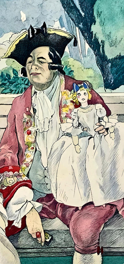 Umberto Brunelleschi, Composition, La Leon D'Amour Dans Un Parc, Lithograph