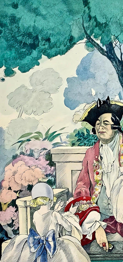 Umberto Brunelleschi, Composition, La Leon D'Amour Dans Un Parc, Lithograph