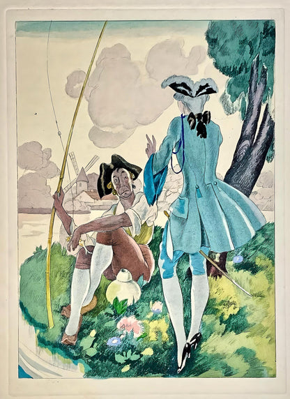 Umberto Brunelleschi, Composition, La Leon D'Amour Dans Un Parc, Lithograph