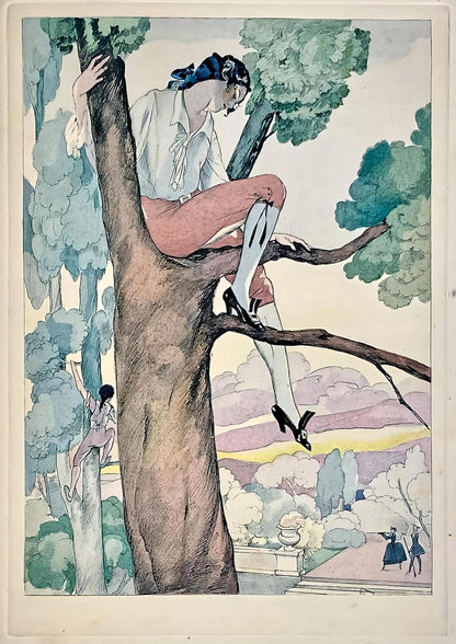 Umberto Brunelleschi, Composition, La Leon D'Amour Dans Un Parc, Lithograph
