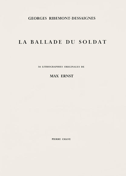 Max Ernst, Composition (Spies/Leppien 218), La Ballade Du Soldat, Lithograph