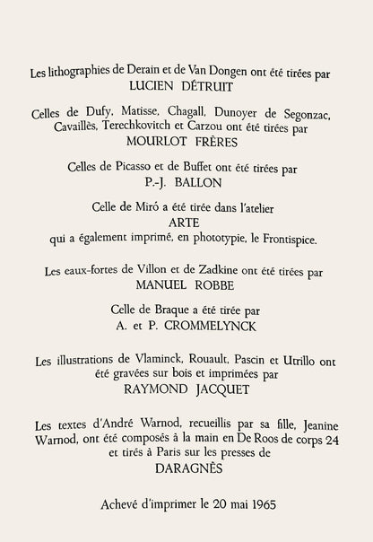 Jean Carzou, Composition, Les Peintres Mes Amis, Lithograph