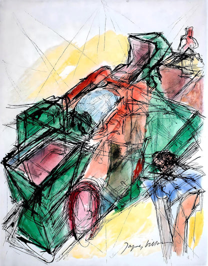 Jacques Villon, Composition, Les Peintres Mes Amis, Etching