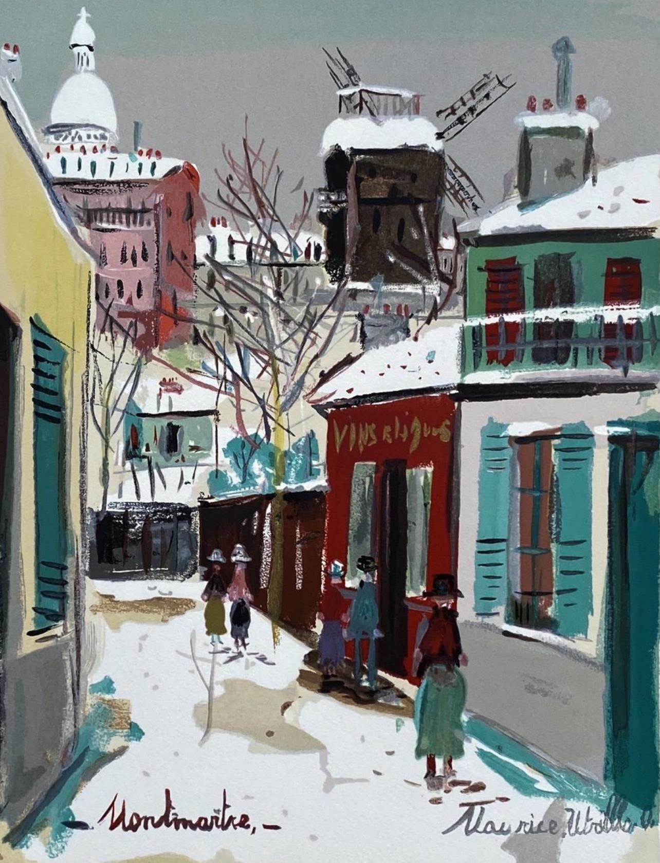 Maurice Utrillo, Composition, Les Peintres Mes Amis, Woodcut
