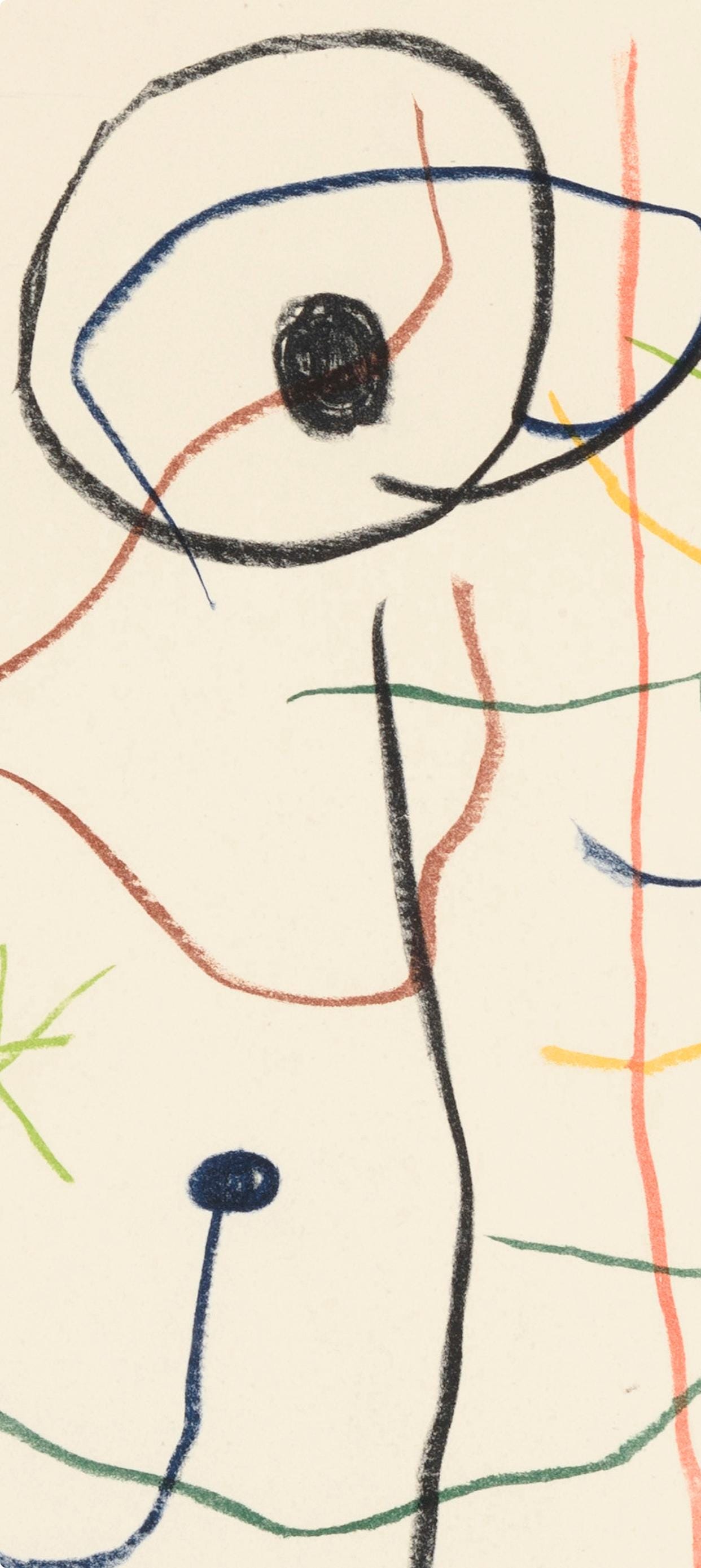 Joan Mir, Composition, Les Peintres Mes Amis, Lithograph