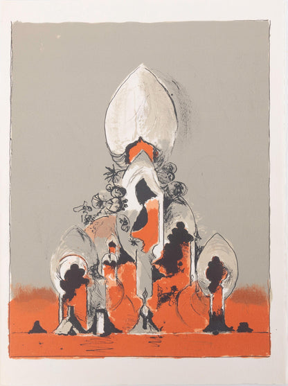 Graham Sutherland, Composition, San Lazzaro Et Ses Amis, Xxe Sicle, Lithograph