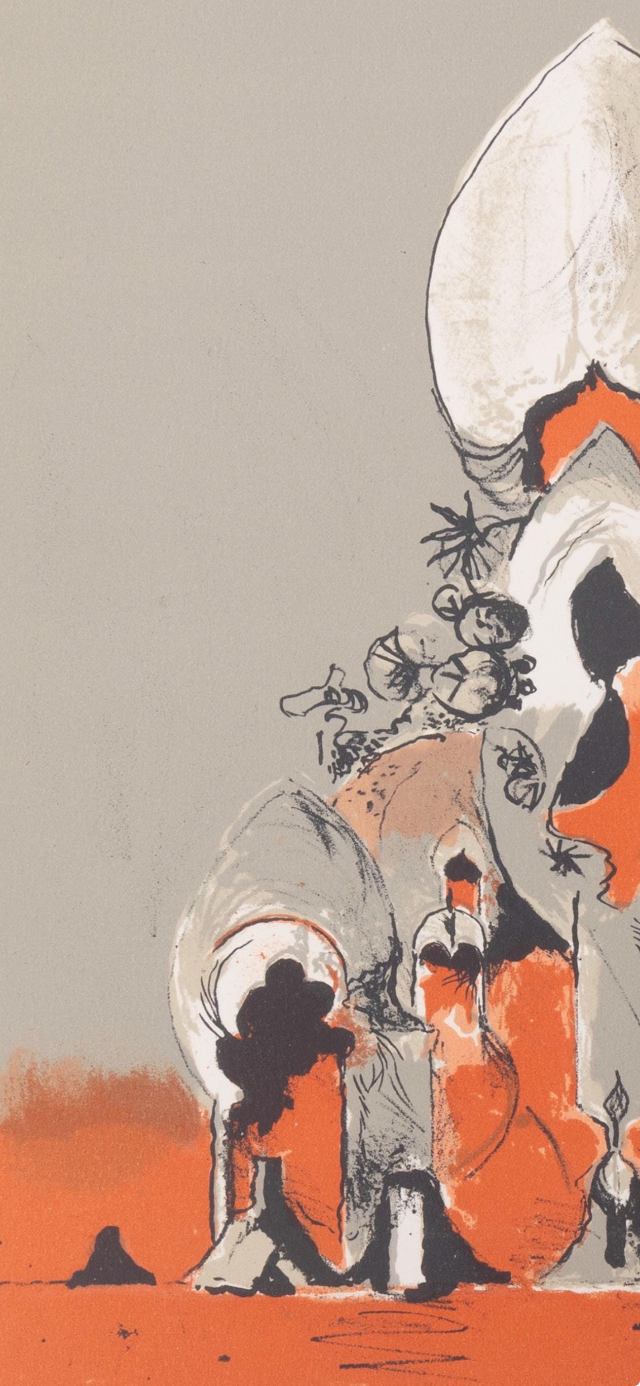 Graham Sutherland, Composition, San Lazzaro Et Ses Amis, Xxe Sicle, Lithograph