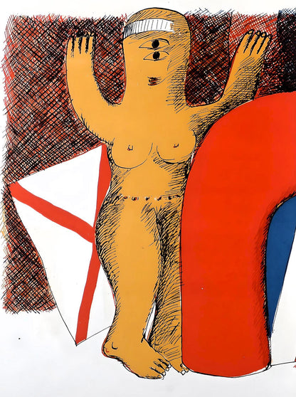Horst Antes, Composition, Suites N8, Rencontres, Lithograph