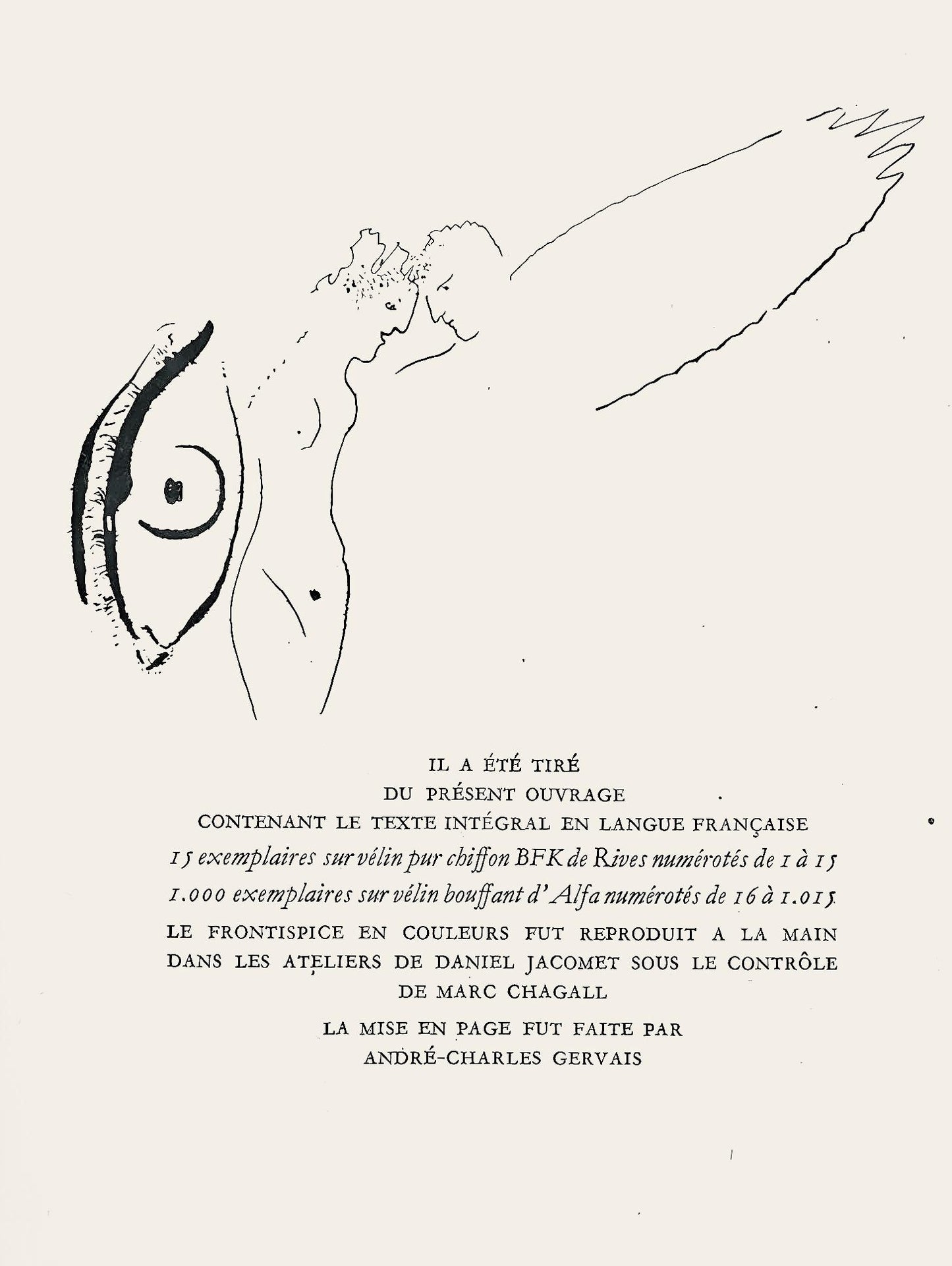 Marc Chagall, Composition, Le Dur Dsir De Durer, Lithograph