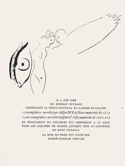 Marc Chagall, Composition, Le Dur Dsir De Durer, Lithograph