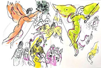 Marc Chagall, Composition (Cramer 61), Le Plafond De L'Opra De Paris, Lithograph