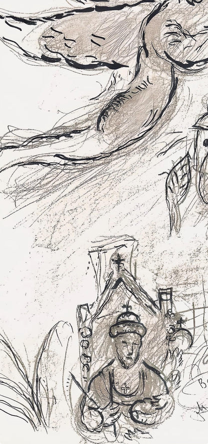 Marc Chagall, Composition (Cramer 61), Le Plafond De L'Opra De Paris, Lithograph