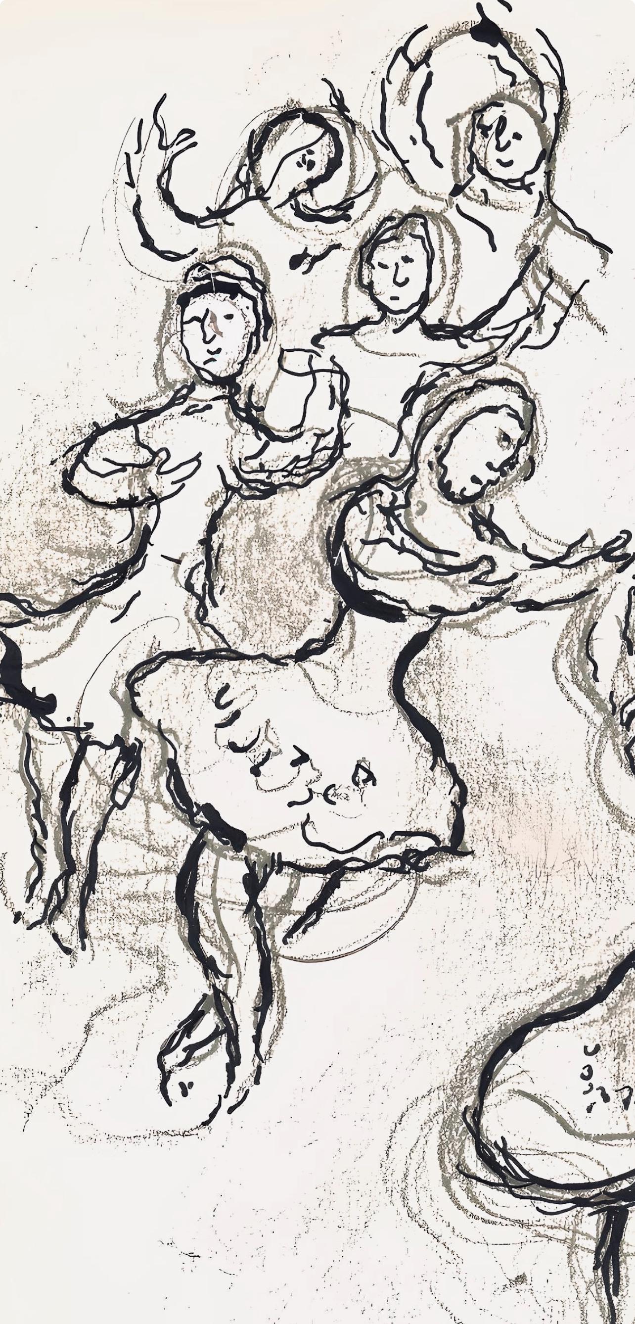 Marc Chagall, Composition (Cramer 61), Le Plafond De L'Opra De Paris, Lithograph