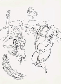 Marc Chagall, Composition (Cramer 61), Le Plafond De L'Opra De Paris, Lithograph