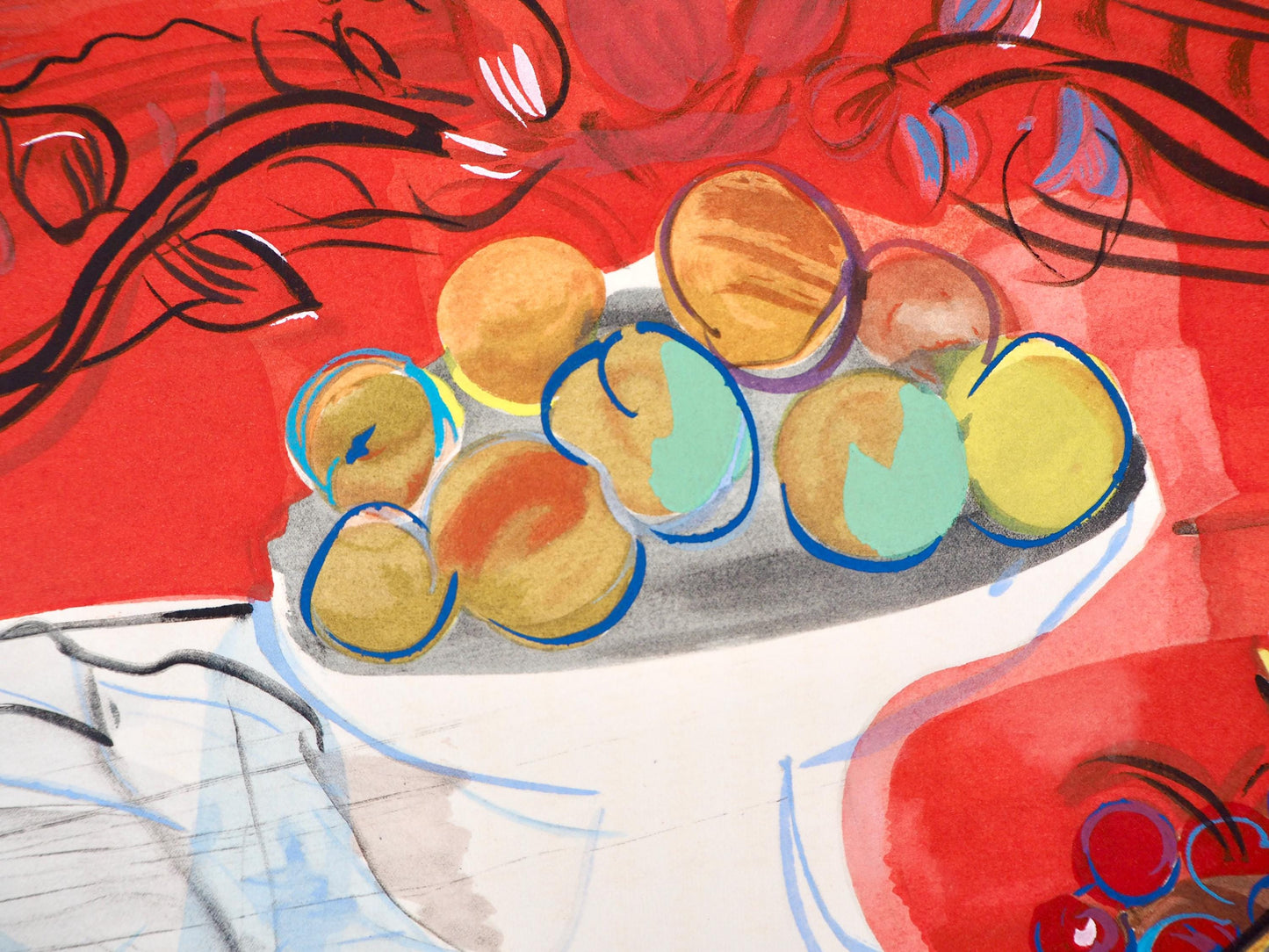 Raoul Dufy, Composition, Eaux-De-Vie, Esprit De La Fleur Et Du Fruit, Lithograph