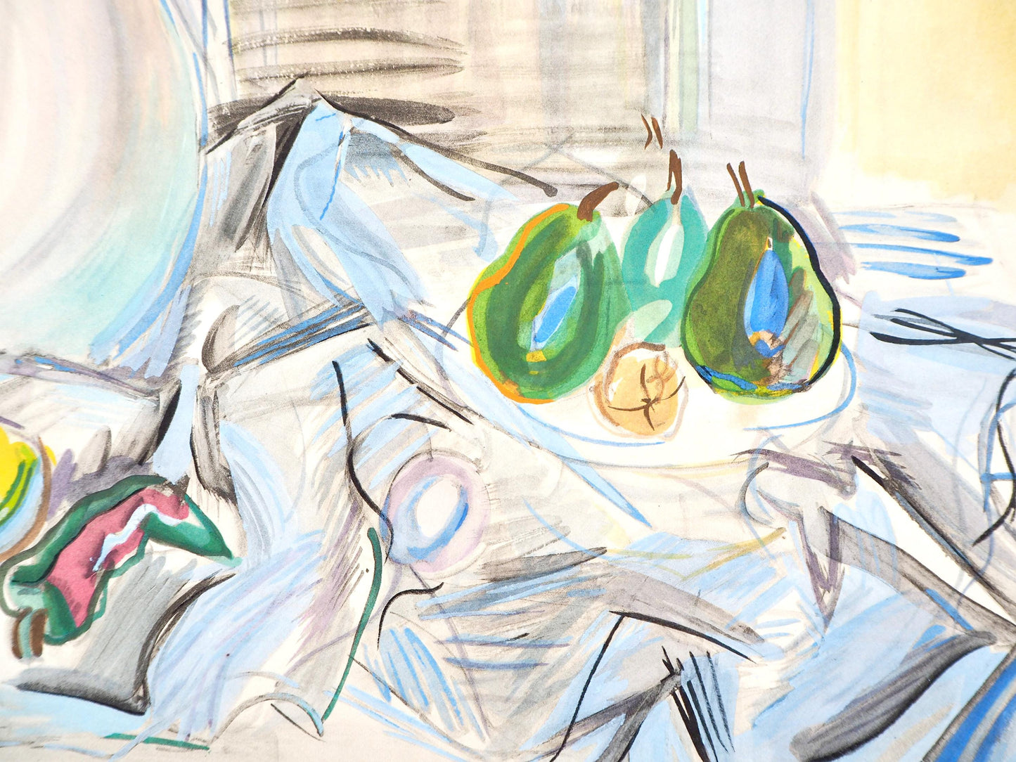 Raoul Dufy, Composition, Eaux-De-Vie, Esprit De La Fleur Et Du Fruit, Lithograph