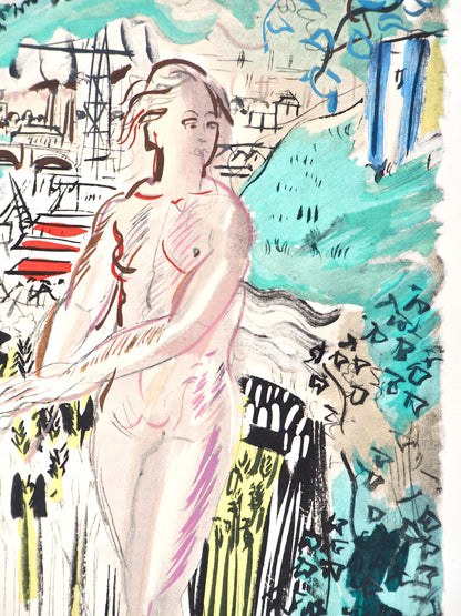 Raoul Dufy, Composition, Eaux-De-Vie, Esprit De La Fleur Et Du Fruit, Lithograph