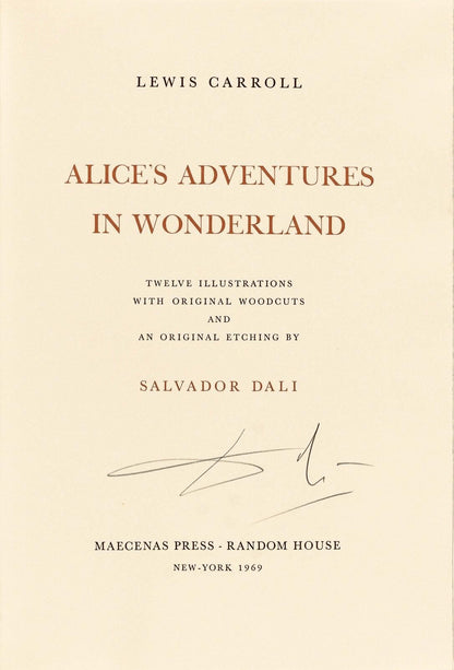 Salvador Dal, Composition (Field 69-5, A-M), Alice'S Adventures In Wonderland, Hliogravure