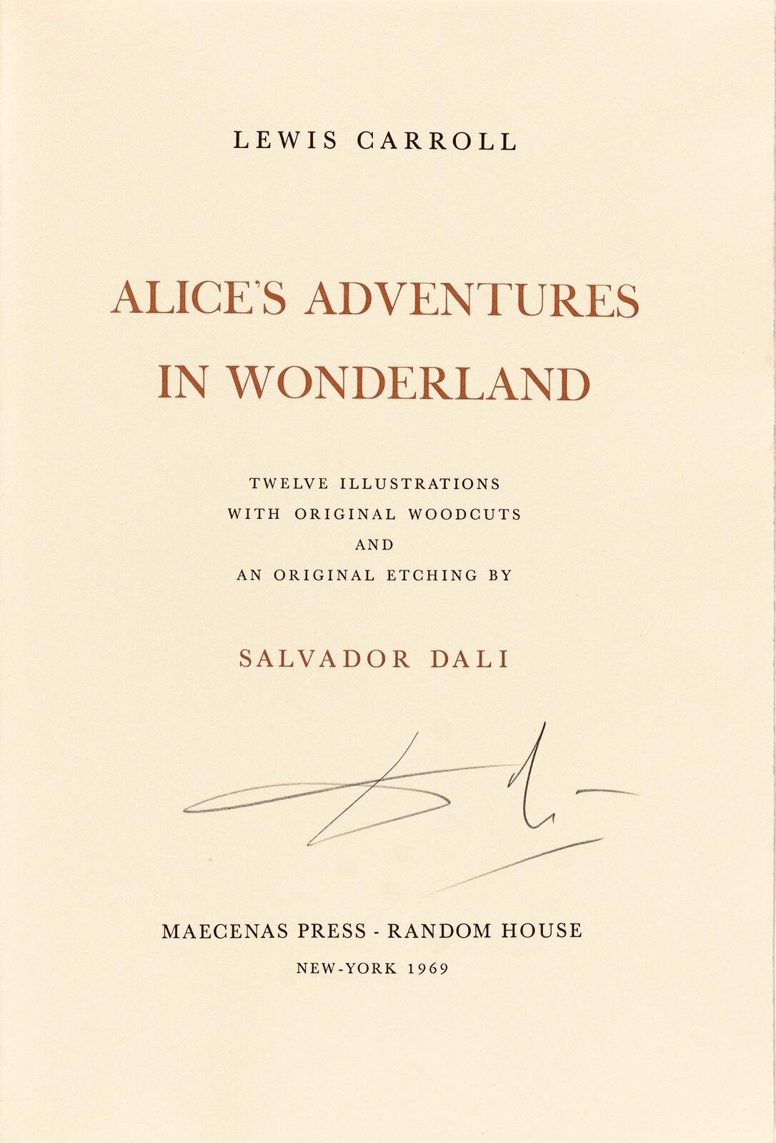 Salvador Dal, Composition (Field 69-5, A-M), Alice'S Adventures In Wonderland, Hliogravure