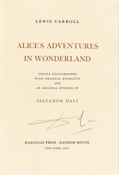 Salvador Dal, Composition (Field 69-5, A-M), Alice'S Adventures In Wonderland, Hliogravure