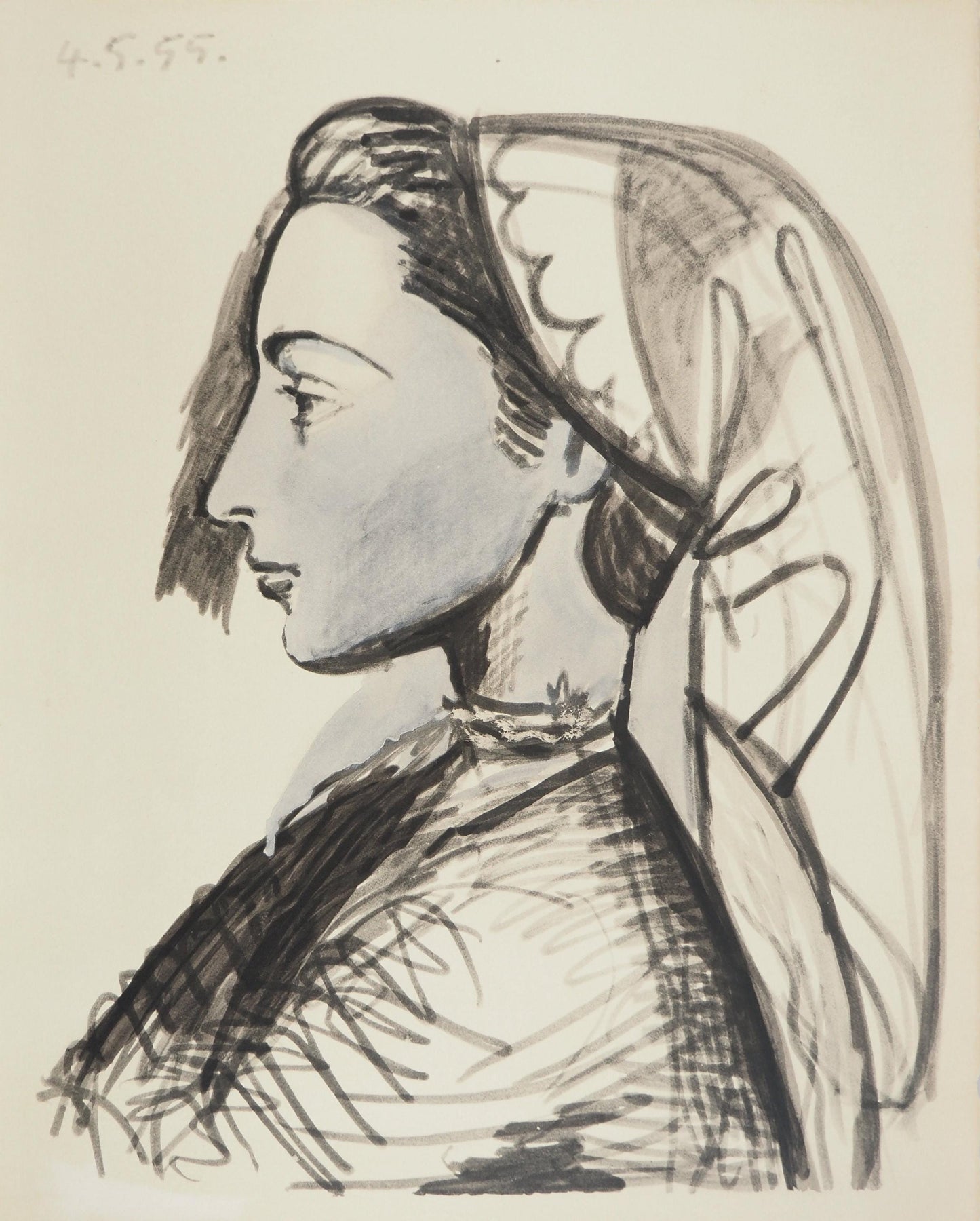 Pablo Picasso, Composition (Orozco 238), Picasso, La Flte Double, Lithograph
