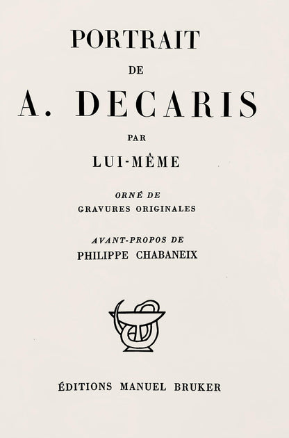 Albert Decaris, Composition, Portrait De A. Decaris, Engraving