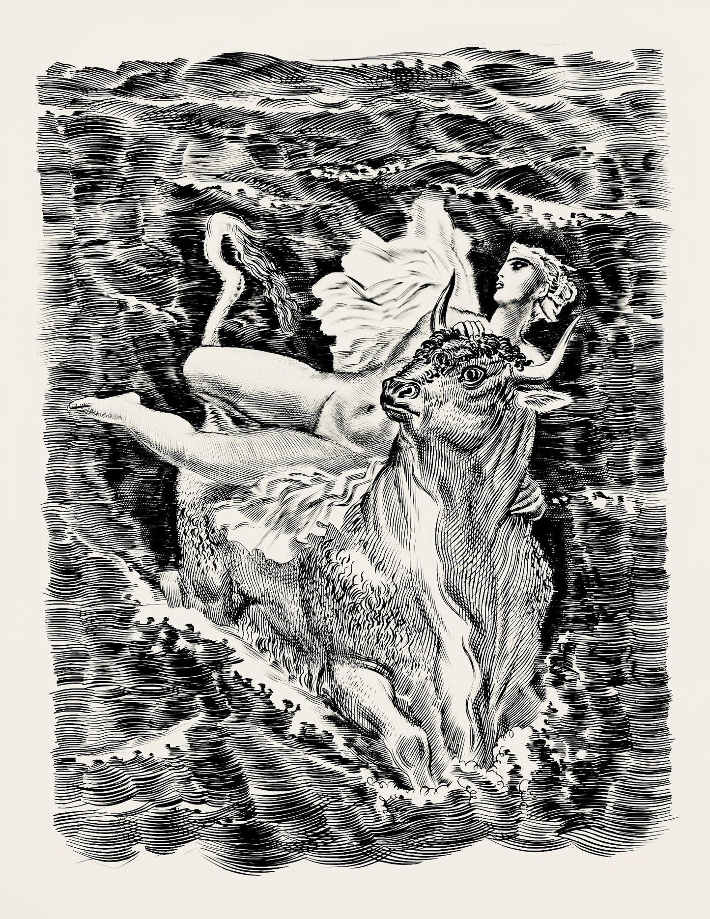 Albert Decaris, Composition, Portrait De A. Decaris, Engraving