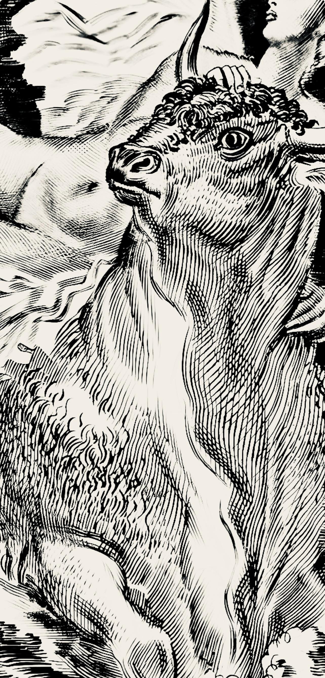 Albert Decaris, Composition, Portrait De A. Decaris, Engraving