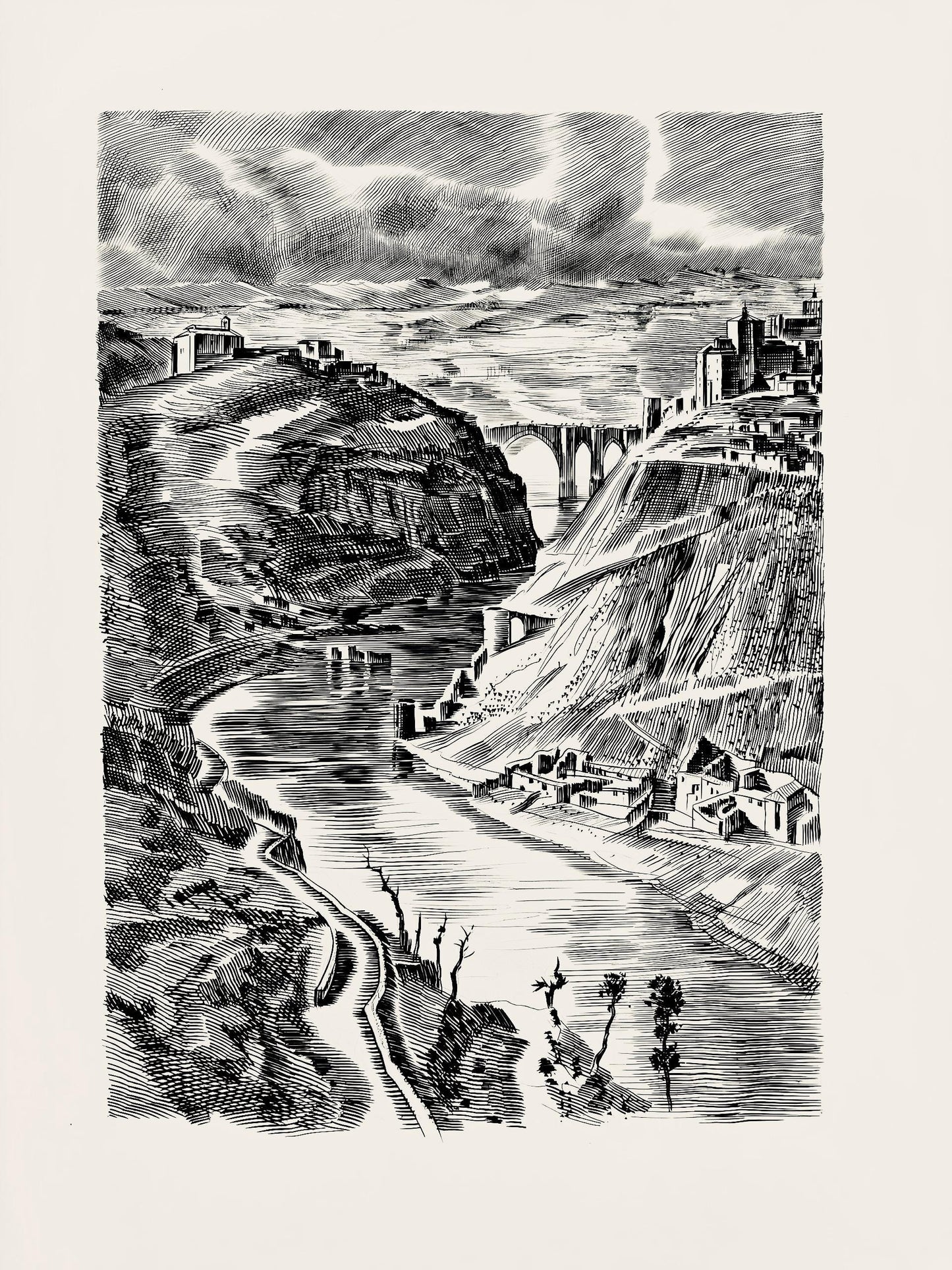 Albert Decaris, Composition, Portrait De A. Decaris, Engraving