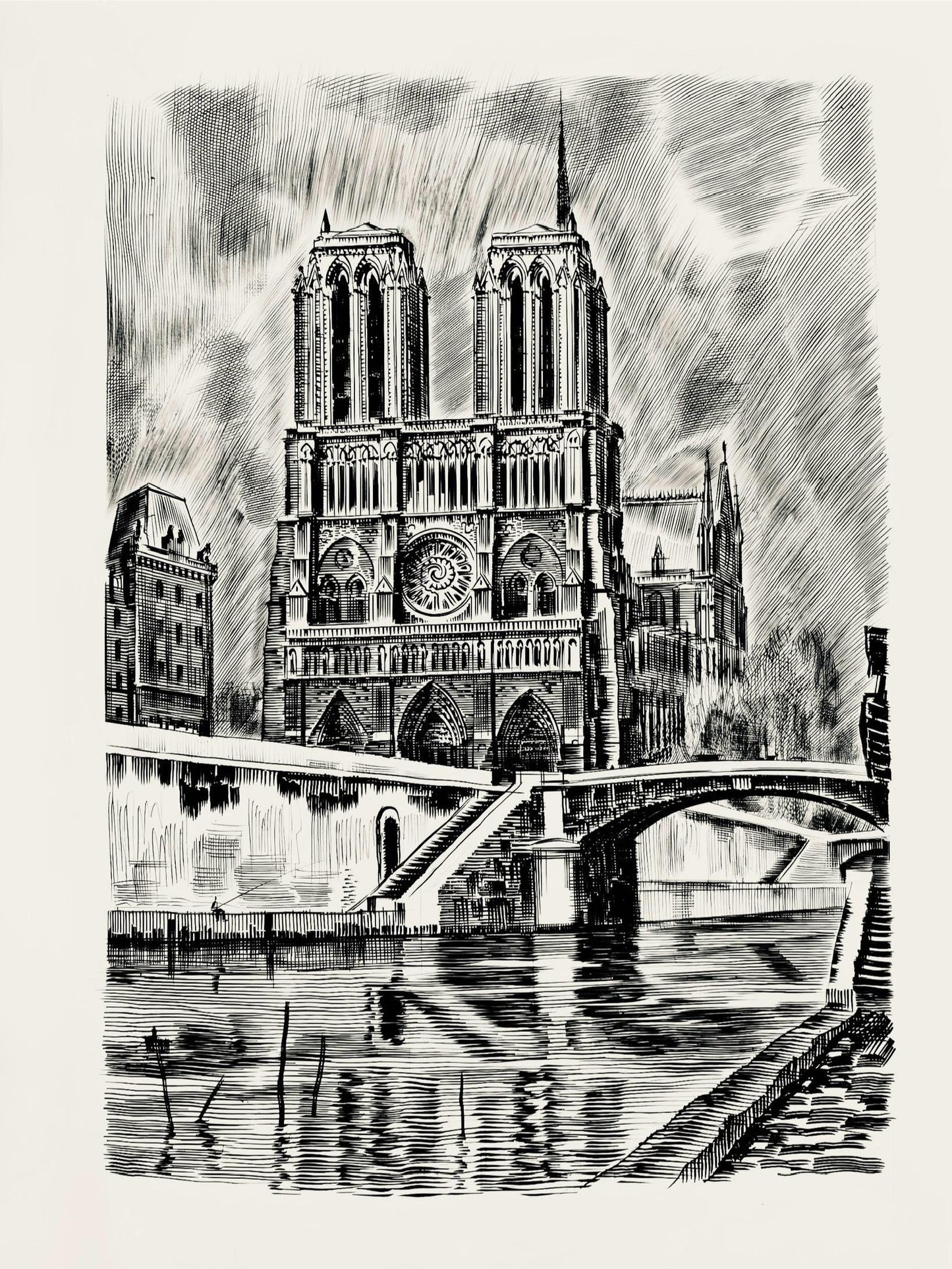 Albert Decaris, Composition, Portrait De A. Decaris, Engraving